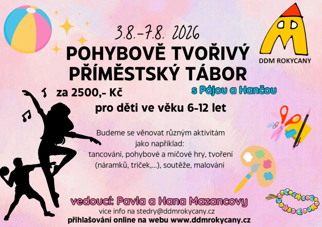 Pohybově tvořivý příměstský tábor s Pájou a Hančou