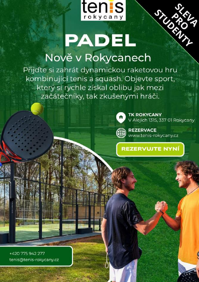 Nabídka od oddílu Tenis Rokycany